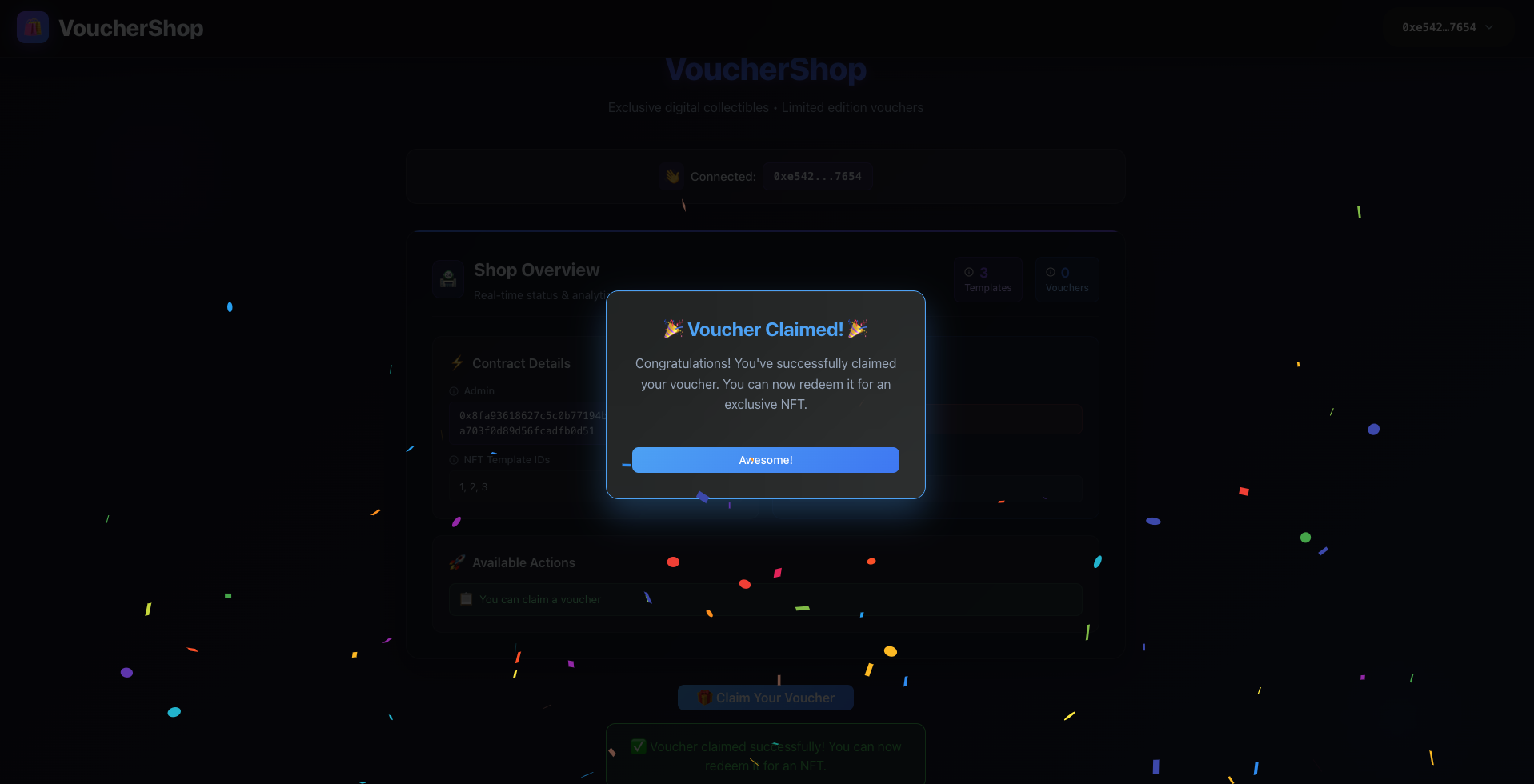 Celebration Interface